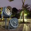 Luz de Projeção LED Holofote Holofote de Engenharia Holofote de Paisagismo Holofote Redondo à Prova d'Água para Exterior Colorido 18W
