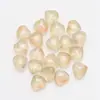 Colgante de cristal liso con forma de corazón y agujero mediano de 8 mm para accesorios de joyería DIY, pendientes, accesorios para collares, contraste degradado