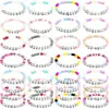 Pulsera de Arcilla Blanda Más Vendida Transfronteriza Pulsera de Cuentas de Arroz Pulsera de Cuentas de Amistad Taylor Pulsera de Cuentas de Arroz Letra Inglesa Pulsera de Amistad
