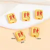Colgante de Esmalte Chapado en Oro de Aleación Estilo Chino Mahjong León Cuentas Espaciadoras Colgante Accesorios de Cuentas para Pulsera Collar DIY Hecho a Mano