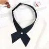Gravata JK Uniforme Estudantil Gravata Borboleta Cruzada Vermelho Vinho Flor de Colarinho Menina das Flores Uniforme Estudantil Uniforme Escolar Camisa Gravata
