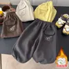 Pantalones de Chándal de Forro Polar para Niños y Niñas, Pantalones Deportivos Casuales para Primavera y Otoño, Pantalones Sueltos y Versátiles Estilo Coreano