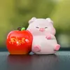 Mini Adornos de Gato Fruta para Coche Creativos Dibujos Animados de Frutas para Consola Central del Coche Lindos Adornos Decorativos para Coche