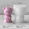 Jiahuimei urso de desenho animado vela gesso silicone molde diy Dia dos Namorados urso vela bolo molde