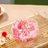 Bol de Cristal con Flores Secas para Postre, Frutas y Verduras, Sopa y Fideos, Estilo Minimalista Moderno