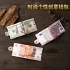 Cartera para Hombre Corta de Lona Impresión de Billetes de Dólar Monedero Creativo para Monedas Bolso para Tarjetas de Mujer Cartera Pequeña de Exportación Regalo