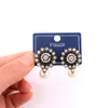 3x Tarjetas para pendientes azul oscuro de 4.5cm empaque pequeño para joyería etiqueta de tarjeta de punto coreana tarjeta de PVC para pendientes