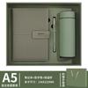 Caja de Regalo Libreta A5 Juego Completo Personalizado Imitación Cuero de Alta Calidad Verde Oscuro Libreta Diario para Reuniones Corporativas Libro Pequeño