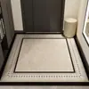 Tapete de Porta Antiaderente para Entrada, PVC Impermeável, Lavável com Pano, Tapete de Chão Sem Lavagem, Carpete de Couro Ultra-Fino Antiderrapante para Batente de Porta