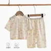 Conjunto de Verano Delgado y Transpirable de Tres Cuartos para Bebé, Ropa de Aire Acondicionado para Recién Nacido, Conjunto de Verano Clase A Sin Costuras