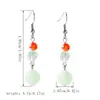 Pendientes de Diseño Original Nuevo con un Estilo Étnico de Nicho, Pendientes de Perlas con Piedras Naturales, Colgantes Largos de Perlas con Borlas