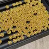 Acessórios Dourado Areia Contas Vazadas Cilindro Contas Espaçadoras Contas Redondas Contas Flor Espaçador Pulseira Acessórios para Joias DIY 785