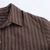 Comercio Exterior Otoño 2024 Nueva Camisa Top Largo Moda Holgado Casual Bolsillo Rayado 3067106