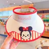 Sombrero de Sol para Niños, Protección Solar de Verano, Sombrero de Copa Abierta, Sombrero de Sol de Dibujos Animados Anti-UV, Sombrero de Sol de Oso Fresa