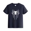 Camiseta de Algodão de Manga Curta Cor Sólida Verão Transfronteiriça Roupas Infantis Meia-manga Roupas Pai e Filho Roupas de Classe Camiseta Básica com LOGO Estampado