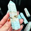 Pilar de Cristal Natural Hexagonal de un Solo Punto de Venta Caliente Transfronterizo Gema Feng Shui Pilar de Cristal Pulido de Piedra Bruta Fabricante Venta al por Mayor