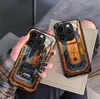Funda Mecánica para Teléfono de Tecnología Futura Transfronteriza para iPhone 17 Estilo Fresco para Hombre Apple 16/15Pm Funda de Vidrio Anticaídas
