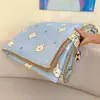 Colcha de Gasa Arrugada Lavable a Máquina para Verano, Colcha para Aire Acondicionado, Colcha Doble Lavable para Uso Doméstico de Verano, Colcha Delgada para Dormitorio Universitario