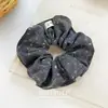 Scrunchie de Urso de Pelúcia Flockado Coreano com Estampa Jeans Azul Prendedor de Cabelo Acessório de Cabelo Faixa de Cabeça Alta Acessório de Cabelo para Mulheres