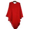 Nuevo Chal de Flecos de Comercio Exterior de Longitud Media para Mujer, Poncho Pulóver de Color Sólido para Otoño e Invierno, Estilo Europeo y Americano, Corte Holgado, Prendas de Abrigo Adelgazantes, en Stock