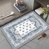 Tapete de porta de banheiro estilo europeu para casa, tapete de porta de veludo de cristal para interior, resistente a manchas, resistente ao desgaste, absorvente, tapete de chão, fornecimento direto da fábrica