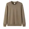 Sudadera con Cuello Redondo y Forro Polar de Color Liso Huamian Ollie Velvet 420g para Hombre y Mujer Otoño e Invierno Chaqueta Sudadera Gruesa de Manga Larga