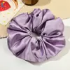 Goma para el pelo satinada estilo coreano, color liso, tamaño grande, alta elasticidad, estilo francés, accesorio para el pelo elegante y de alta gama, venta al por mayor
