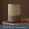Estilo japonês cerâmica de grés cerâmica vintage Copo para enxaguar a boca Copo para enxaguar a boca Copo de dente pote de dente hotel par com conjunto de bandeja