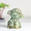 [Teddy de Vestir] Enfeites de filhote de vestir Desktop adoráveis decorativos produção de resina e cristal natural