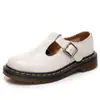 Sapatos Mary Jane Cruzados com Tira, Couro Genuíno, Sapatos Baixos de Couro para Mulheres, Estilo Britânico, Modernos, Versáteis, Casuais para Estudantes