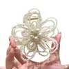 Presilha de Cabelo Flor Pérola Doce Estilo Francês para Mulheres 2026 Novo Coreano High-End Sensation Presilha de Garra Cabelo Meio Preso Shark Clip Acessório de Cabelo
