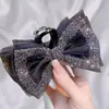 Princesa Fugitiva Malla Strass Lazo de Amor Pasador de Pelo Tiburón Grande de Lujo Pinzas para el Cabello Accesorios para el Cabello de Alta Gama