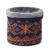 Bufanda de Cuello de Felpa y Lana para Otoño e Invierno, Calentador de Cuello Tejido de Moda para Hombres y Mujeres, Forrado de Felpa y Engrosado para Calor, Venta al por Mayor Transfronteriza