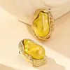 Pendientes de botón irregulares de imitación de perla de moda versátil de personalidad retro de venta caliente transfronterizos europeos y americanos TEMU Amazon