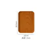 Bandeja Imitación Madera Rectangular de Plástico para Té Plato de Cena Plato de Almacenamiento para Taza de Agua del Hogar Cafetería Plato de Madera para Pan
