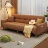 Sofá de couro resistente a arranhões de gato sala de estar apartamento pequeno multifuncional preguiçoso dobrável sofá-cama sala de estar apartamento de aluguel minimalista