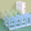 Soporte para Libros Escritorio Artefacto Divisor Almacenamiento de Libros Estante de Almacenamiento para Escritorio de Libros Acrílico Transparente Sujetalibros Clip para Libros
