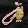 Llavero de Oro Puro 999 Sanrio Kuromi Cinnamoroll My Melody Lindo Dibujo Animado Cadena para Teléfono Colgante de Bolso