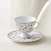 Juego de Taza y Platillo de Café de Cerámica Estilo Pastoral Europeo Británico Creativo Té Perfumado Té de la Tarde Lujo Accesible Taza y Platillo para Café Fresco