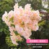 Ramo de Flor de Cerejeira Simulado Árvore de Flor de Cerejeira Plástico Decoração de Casamento Flor de Pêssego Flor de Pera Sala de Estar Interna Chão Teto Flor Falsa Rattan