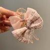 Grampo de Cabelo Tiara Laço Elegante com Cabeça de Bola Presilha para Traseira da Cabeça Feminina Rabo de Pônei Fofo Presilha de Rede