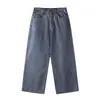 Calça casual reta de batik lavada na neve em mistura de liocel, nova tendência masculina primavera/outono, calça versátil de perna larga