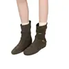 Botines cortos de moda con hebilla que aumentan la altura interior, botines fruncidos de tacón alto para mujer 2026, nuevos botines western versátiles de caña corta