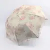 Guarda-chuva de Proteção Solar Estilo Fresco com Borda de Renda em Camada Dupla, Guarda-chuva Dobrável de Uso Duplo Estilo Coreano com Proteção UV e Revestimento Preto