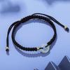 Cuerda de Mano con Hebilla Ping An para Transferencia Feliz Ping An Tejida a Mano Ajustable Pulsera Sencilla para Pareja Par de Pulseras