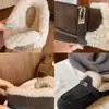 Zapatos mullidos de tacón oculto de 4 cm estilo mismo que Uva Mamá para mujer, otoño e invierno, hebilla de bloqueo cálida, con felpa, mocasines Birkenstock, pantuflas a medias