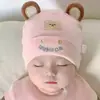 Gorros de Bebé para Otoño e Invierno 0-12 Meses Gorro para Recién Nacido Bufanda Triangular de Algodón Puro Gorro con Capucha para Bebé Suave y Protector para la Fontanela
