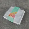 Doce de Carne Folhado Massa Folhada Massa de Gema de Ovo Massa de Neve Bolo de Arroz Glutinoso Bolo da Lua Pele de Neve Caixa de Embalagem Caixa de Fundo Branco 4 Peças Embaladas Individualmente