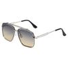 17302 Gafas de Sol de Pesca Metálicas de Doble Puente de Moda Europea y Americana para Hombre Nuevas de Cruzada Street Photography Gafas de Sol Modernas con Acabado de Alta Gama