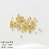 Cuentas redondas de oro de 18 quilates con retención de color, cuentas de oro, cuentas sueltas, hechas a mano, pulseras de cuentas DIY, accesorios para collares